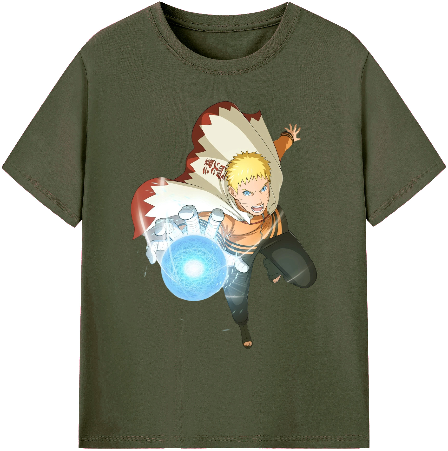 （画像用） NARUTO -ナルト- うずまき ナルト Uzumaki Naruto 綿100％ メンズ半袖Tシャツ｜肌触りやわらか＆通気性